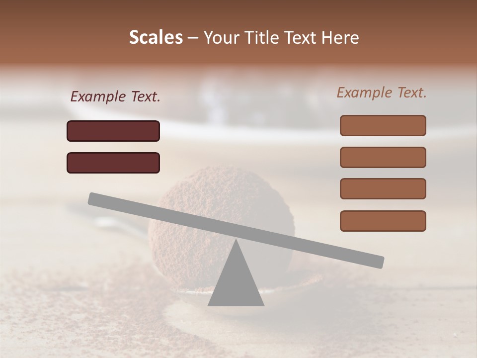 A Spoon Full Of Chocolate Powder Next To A Plate Of Chocolate Balls PowerPoint Template