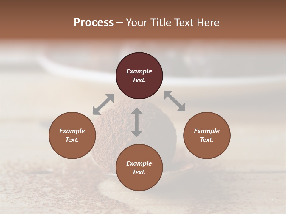 A Spoon Full Of Chocolate Powder Next To A Plate Of Chocolate Balls PowerPoint Template