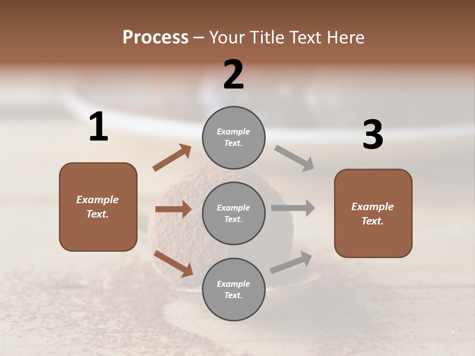 A Spoon Full Of Chocolate Powder Next To A Plate Of Chocolate Balls PowerPoint Template