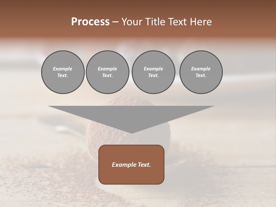 A Spoon Full Of Chocolate Powder Next To A Plate Of Chocolate Balls PowerPoint Template