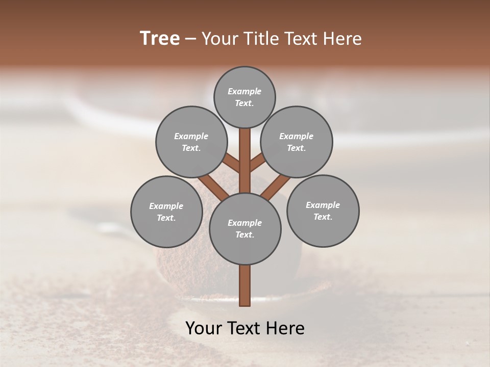 A Spoon Full Of Chocolate Powder Next To A Plate Of Chocolate Balls PowerPoint Template