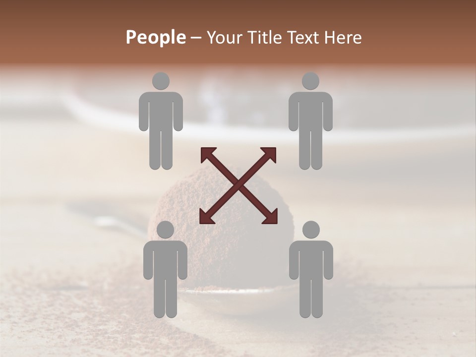 A Spoon Full Of Chocolate Powder Next To A Plate Of Chocolate Balls PowerPoint Template