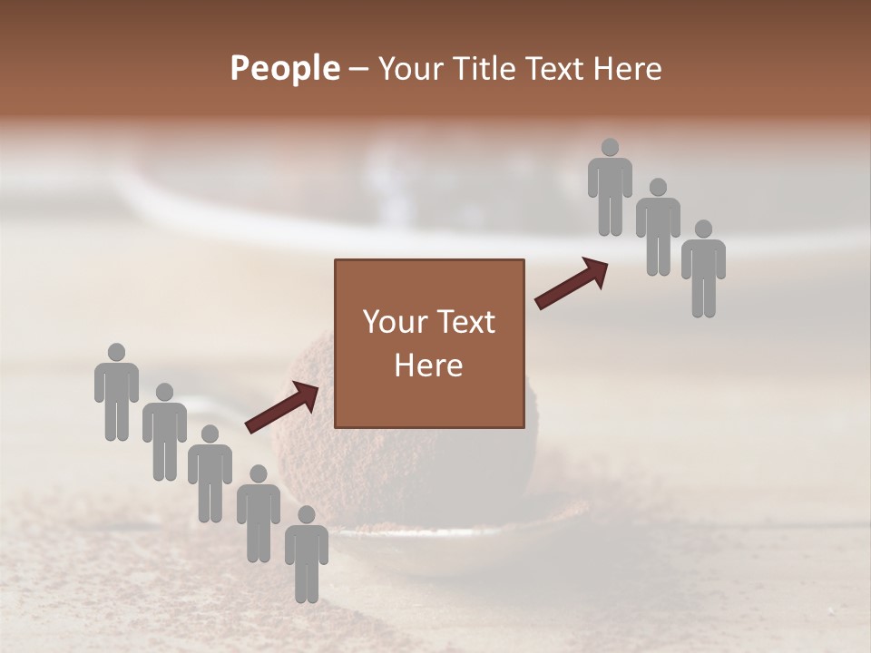 A Spoon Full Of Chocolate Powder Next To A Plate Of Chocolate Balls PowerPoint Template