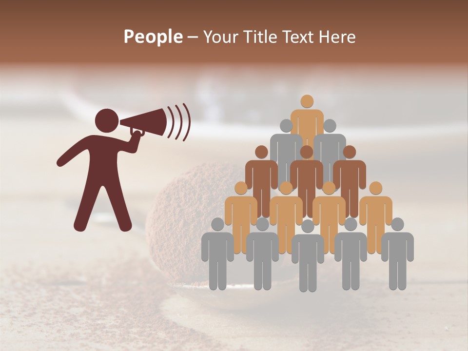 A Spoon Full Of Chocolate Powder Next To A Plate Of Chocolate Balls PowerPoint Template