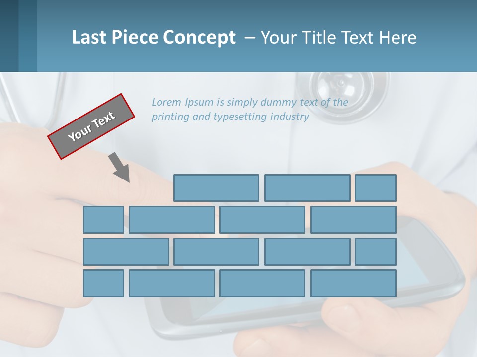 A Doctor Holding A Cell Phone In His Hands PowerPoint Template