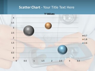 A Doctor Holding A Cell Phone In His Hands PowerPoint Template