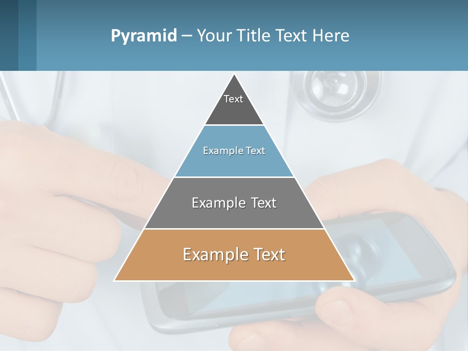 A Doctor Holding A Cell Phone In His Hands PowerPoint Template
