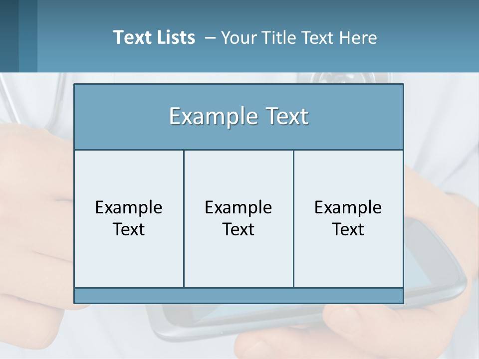 A Doctor Holding A Cell Phone In His Hands PowerPoint Template