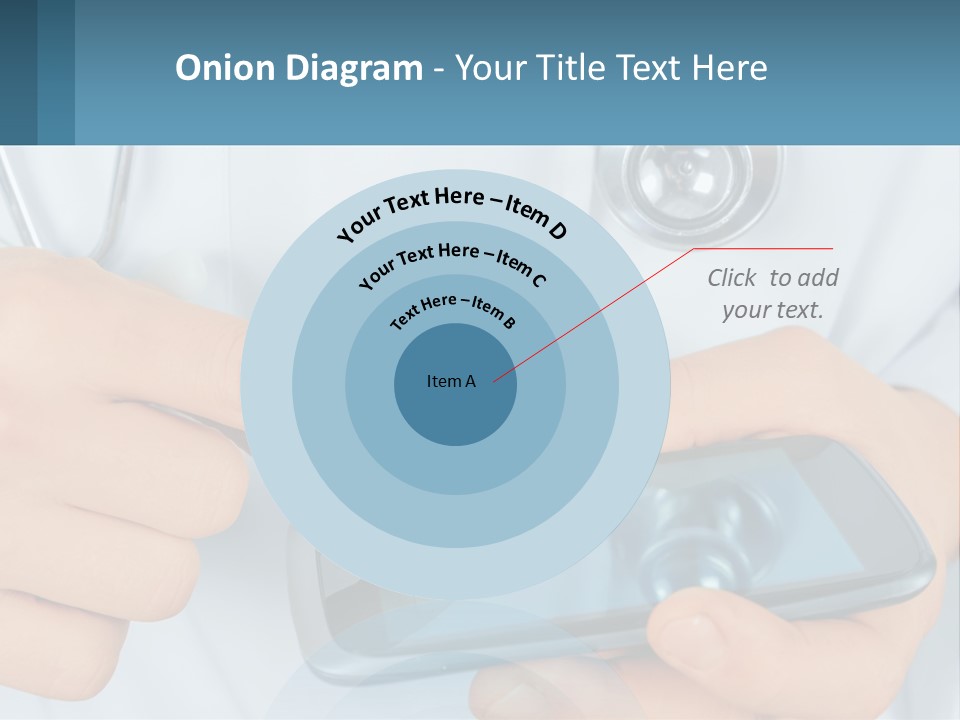 A Doctor Holding A Cell Phone In His Hands PowerPoint Template