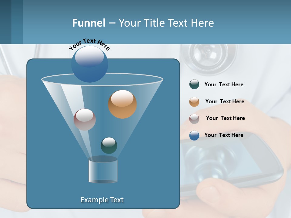 A Doctor Holding A Cell Phone In His Hands PowerPoint Template