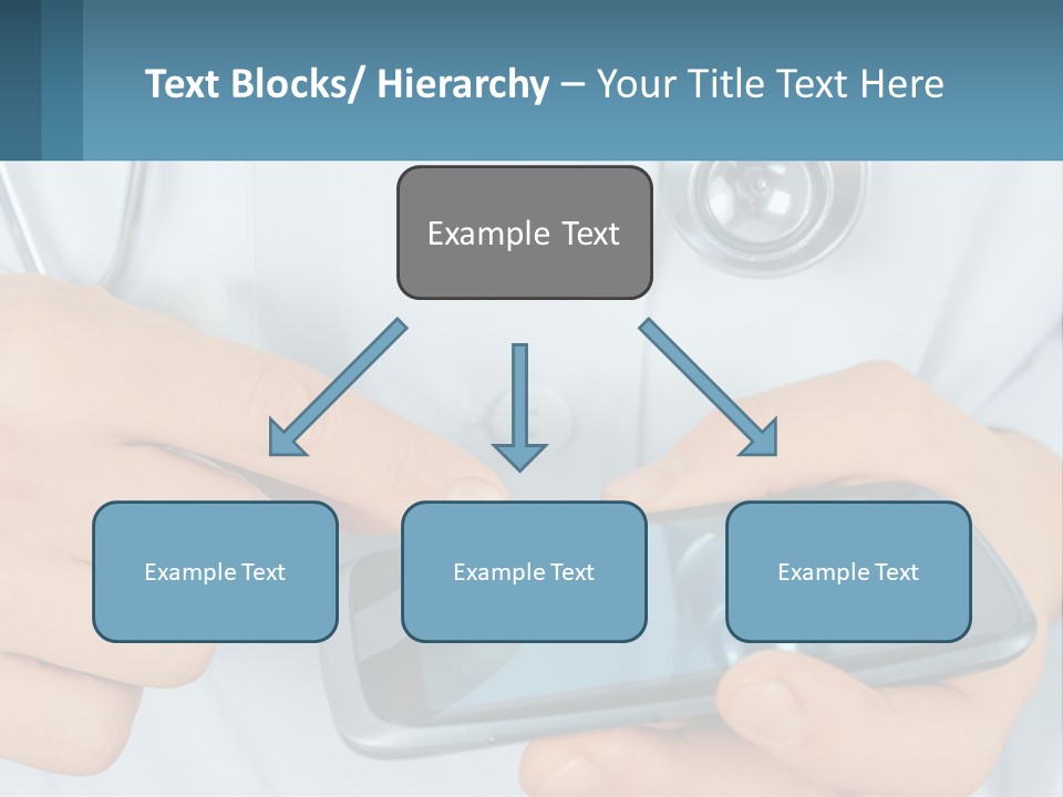 A Doctor Holding A Cell Phone In His Hands PowerPoint Template