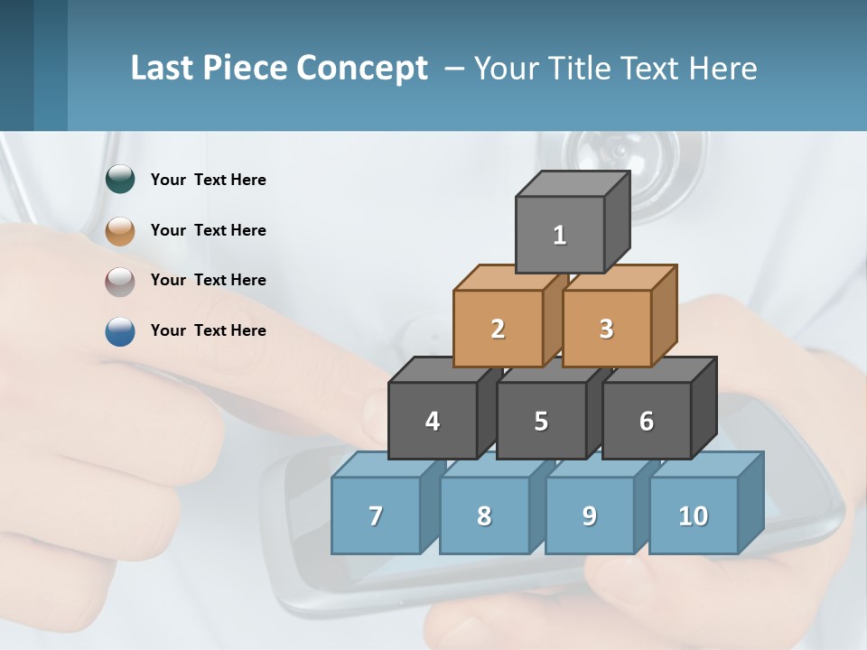 A Doctor Holding A Cell Phone In His Hands PowerPoint Template