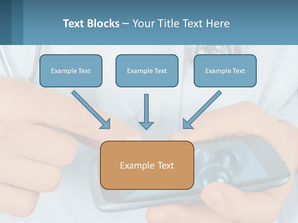 A Doctor Holding A Cell Phone In His Hands PowerPoint Template
