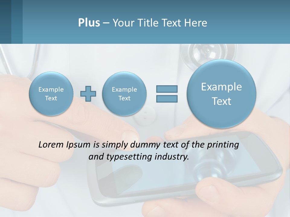 A Doctor Holding A Cell Phone In His Hands PowerPoint Template