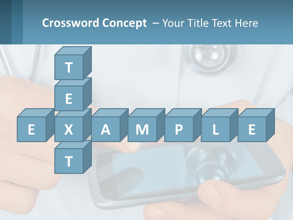 A Doctor Holding A Cell Phone In His Hands PowerPoint Template