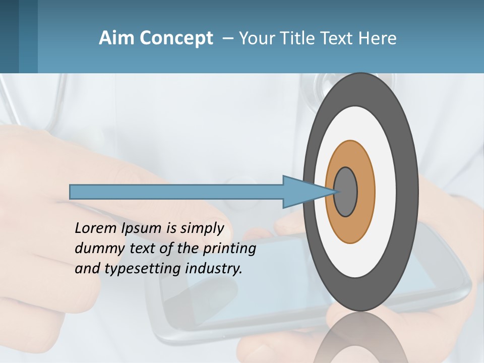 A Doctor Holding A Cell Phone In His Hands PowerPoint Template