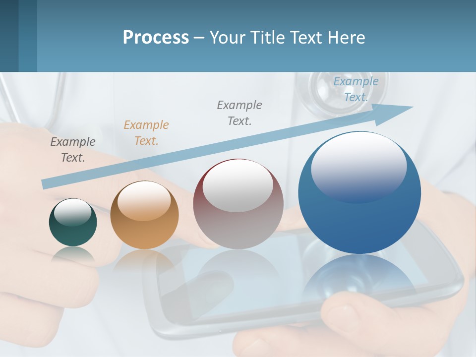 A Doctor Holding A Cell Phone In His Hands PowerPoint Template