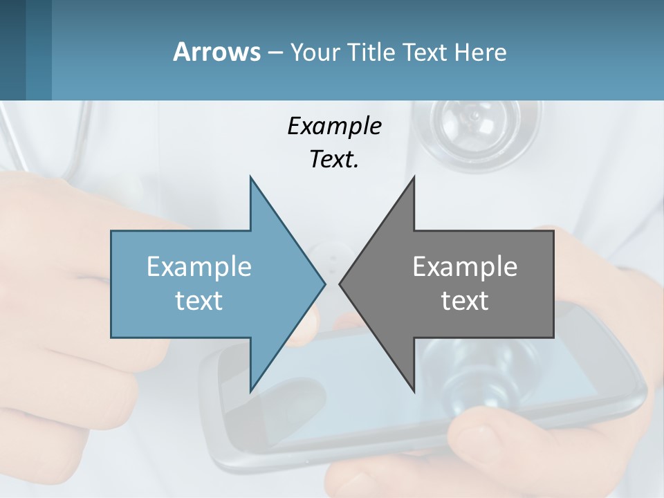 A Doctor Holding A Cell Phone In His Hands PowerPoint Template