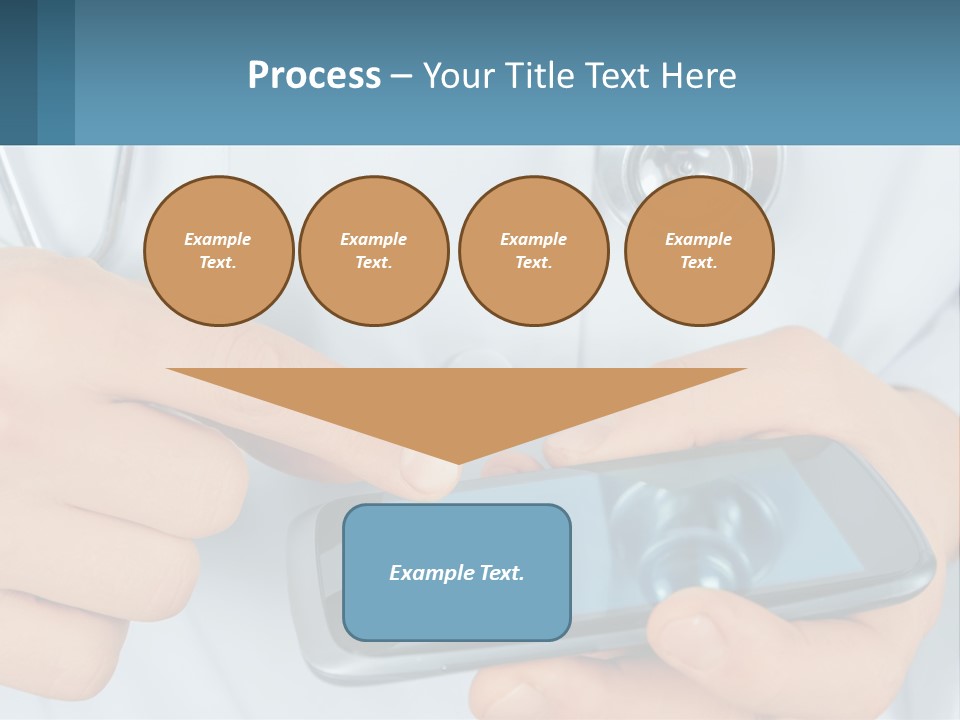 A Doctor Holding A Cell Phone In His Hands PowerPoint Template