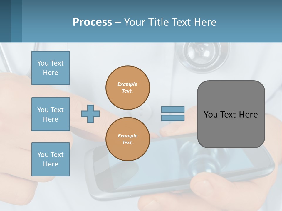 A Doctor Holding A Cell Phone In His Hands PowerPoint Template