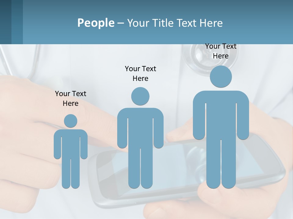A Doctor Holding A Cell Phone In His Hands PowerPoint Template