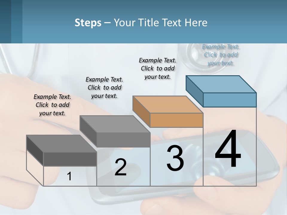 A Doctor Holding A Cell Phone In His Hands PowerPoint Template