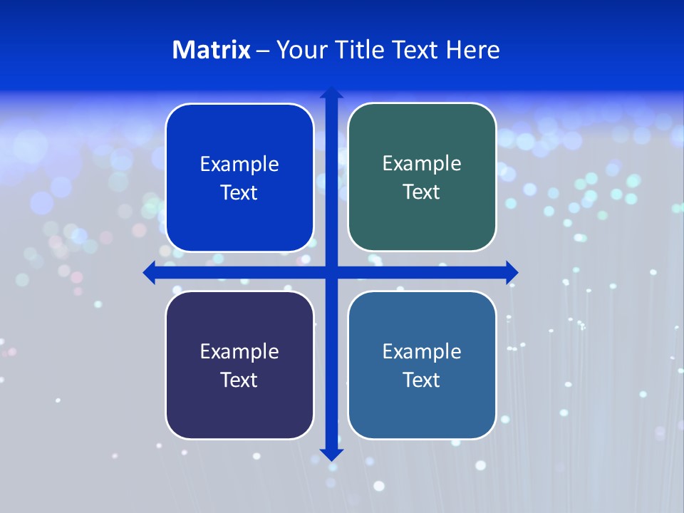 A Powerpoint Presentation With A Lot Of Blue Lights PowerPoint Template