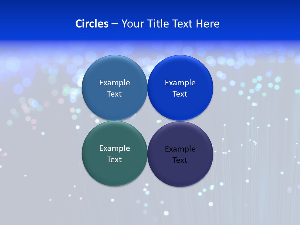 A Powerpoint Presentation With A Lot Of Blue Lights PowerPoint Template