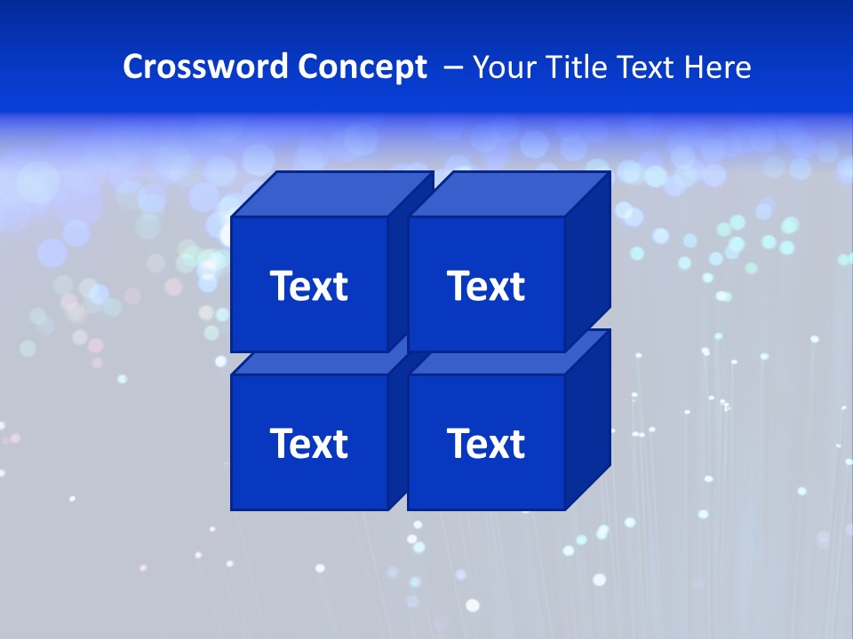 A Powerpoint Presentation With A Lot Of Blue Lights PowerPoint Template