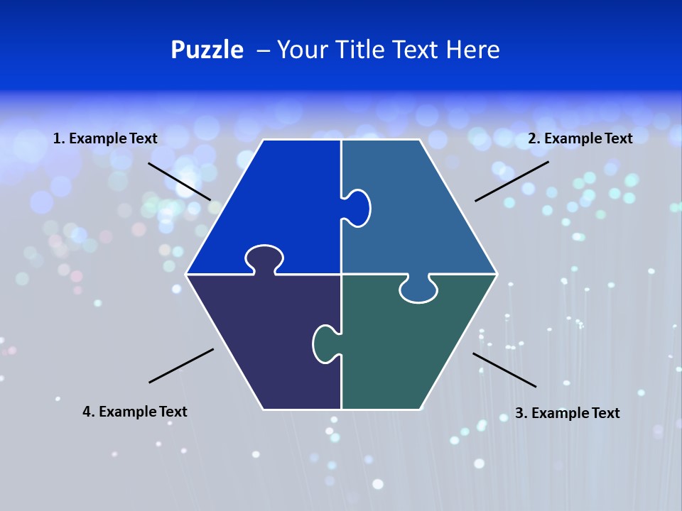 A Powerpoint Presentation With A Lot Of Blue Lights PowerPoint Template