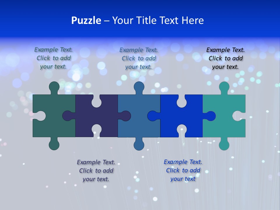 A Powerpoint Presentation With A Lot Of Blue Lights PowerPoint Template