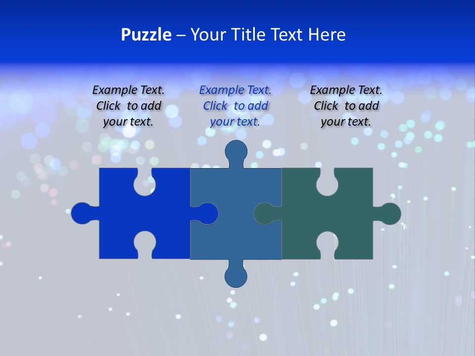 A Powerpoint Presentation With A Lot Of Blue Lights PowerPoint Template