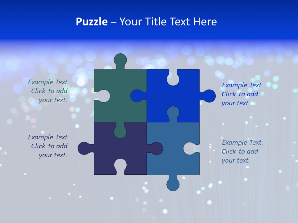 A Powerpoint Presentation With A Lot Of Blue Lights PowerPoint Template