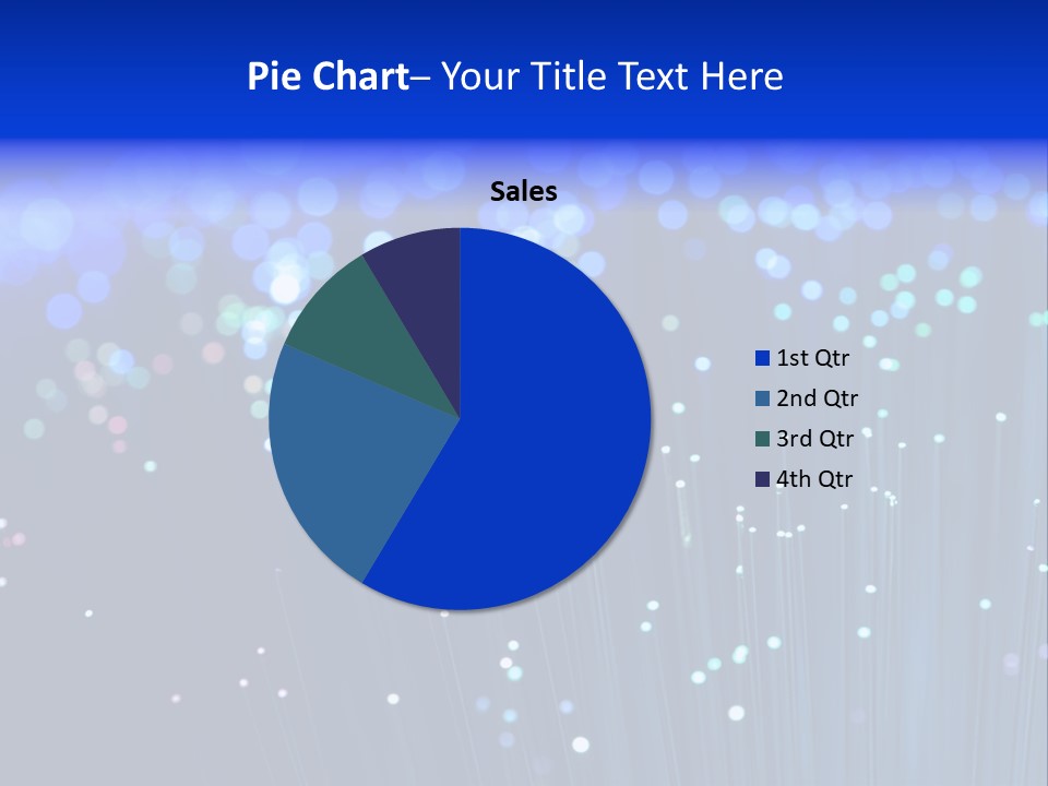 A Powerpoint Presentation With A Lot Of Blue Lights PowerPoint Template