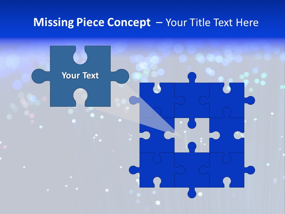 A Powerpoint Presentation With A Lot Of Blue Lights PowerPoint Template