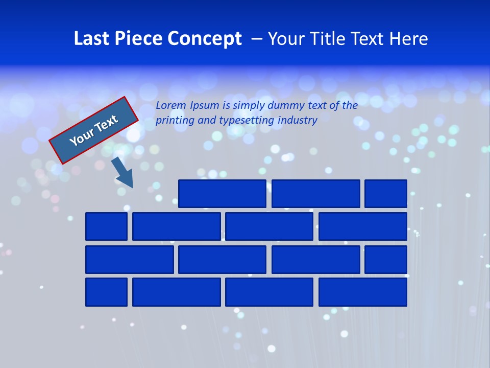 A Powerpoint Presentation With A Lot Of Blue Lights PowerPoint Template