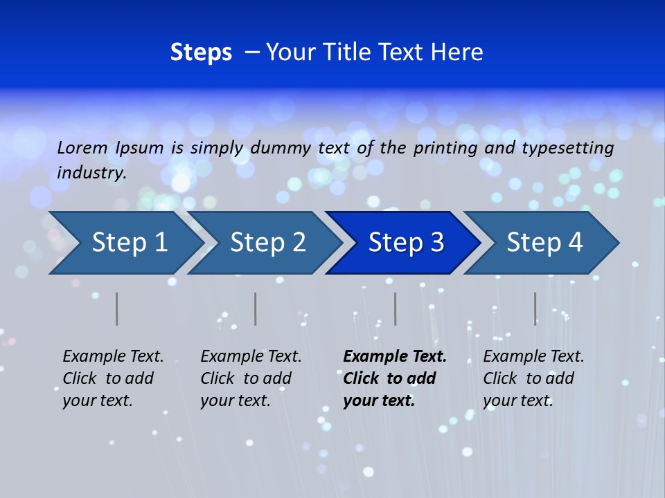 A Powerpoint Presentation With A Lot Of Blue Lights PowerPoint Template