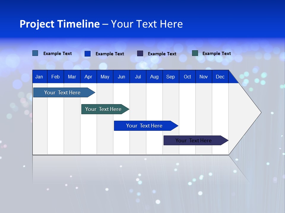 A Powerpoint Presentation With A Lot Of Blue Lights PowerPoint Template