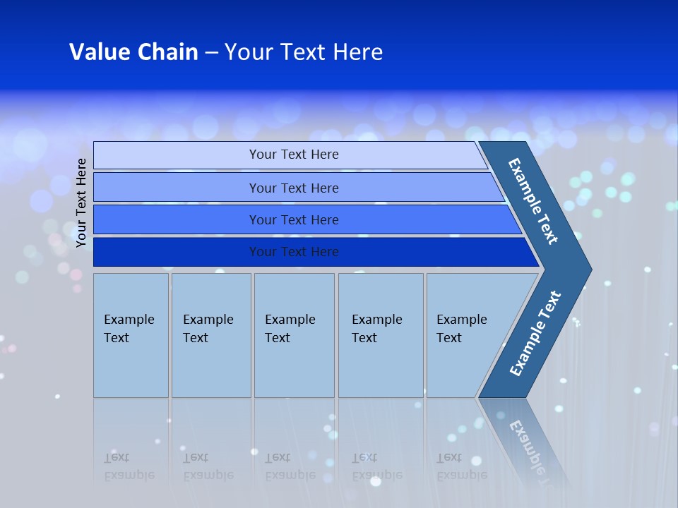 A Powerpoint Presentation With A Lot Of Blue Lights PowerPoint Template