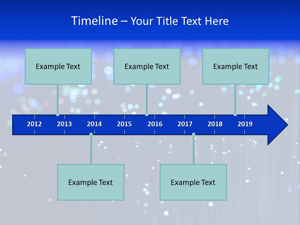 A Powerpoint Presentation With A Lot Of Blue Lights PowerPoint Template