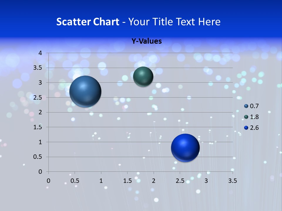 A Powerpoint Presentation With A Lot Of Blue Lights PowerPoint Template