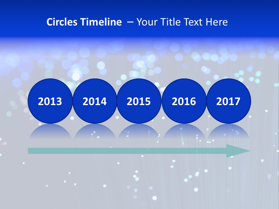 A Powerpoint Presentation With A Lot Of Blue Lights PowerPoint Template