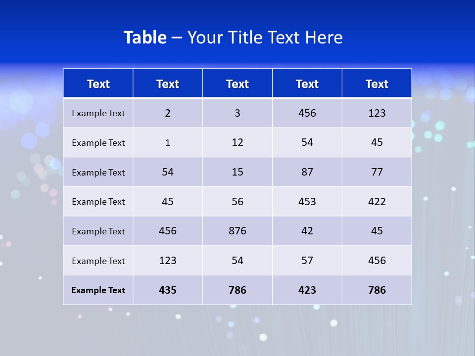 A Powerpoint Presentation With A Lot Of Blue Lights PowerPoint Template