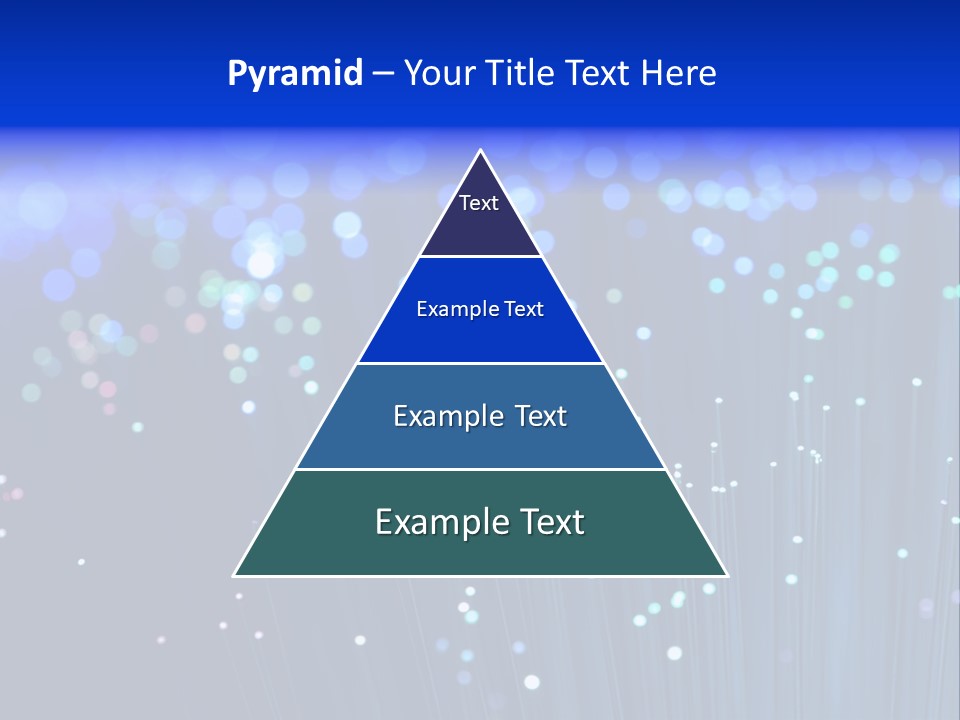 A Powerpoint Presentation With A Lot Of Blue Lights PowerPoint Template