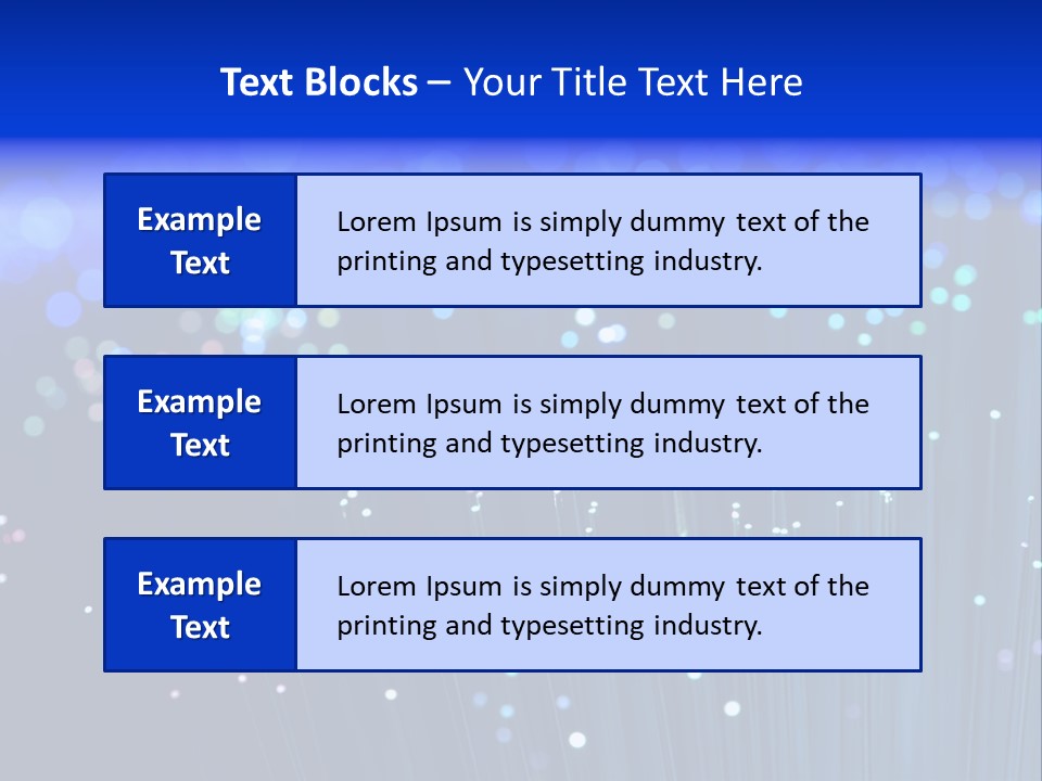 A Powerpoint Presentation With A Lot Of Blue Lights PowerPoint Template