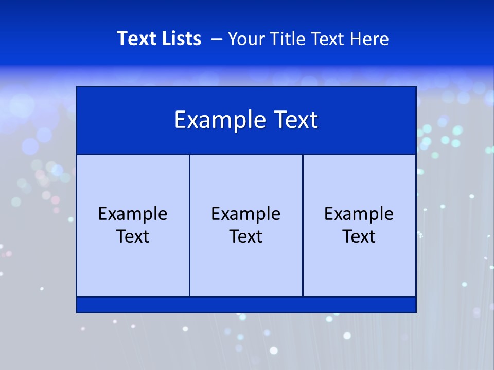 A Powerpoint Presentation With A Lot Of Blue Lights PowerPoint Template