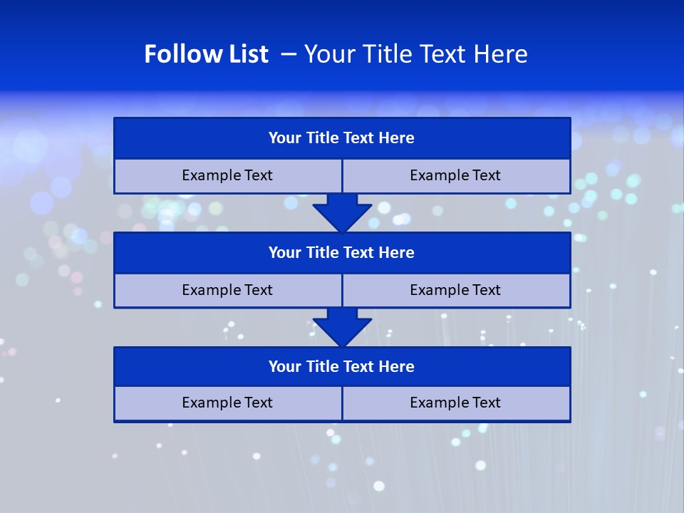 A Powerpoint Presentation With A Lot Of Blue Lights PowerPoint Template