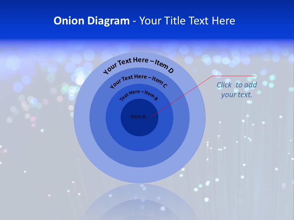 A Powerpoint Presentation With A Lot Of Blue Lights PowerPoint Template