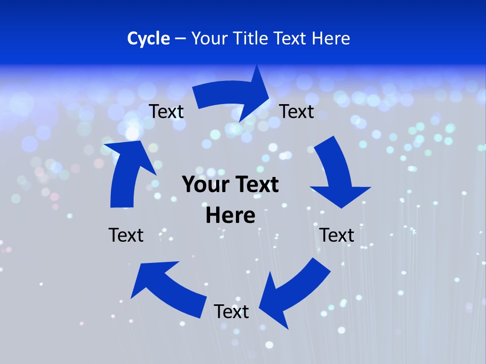 A Powerpoint Presentation With A Lot Of Blue Lights PowerPoint Template