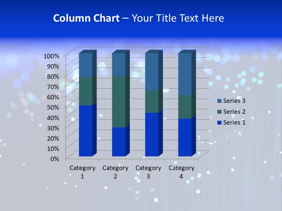 A Powerpoint Presentation With A Lot Of Blue Lights PowerPoint Template